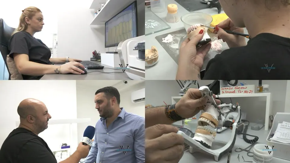Il laboratorio protesi interno di DentalCare One ripreso da Quinto Potere